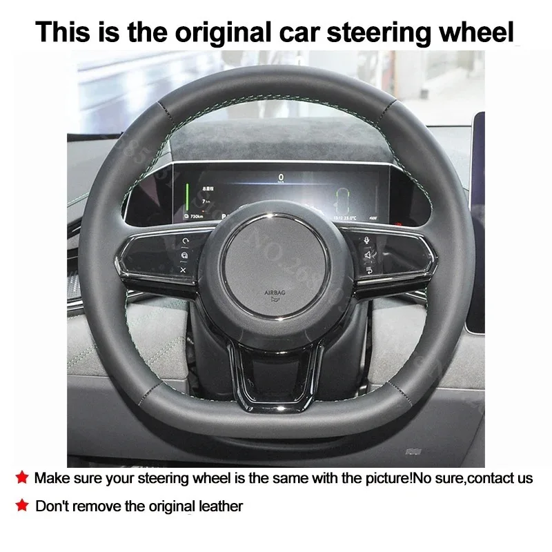Customized Car Steering Wheel Braid Cover Hand Sewing Protector Cow Leather Cover For Lynk & Co 09 2021 2022 2023 2024 2025 2026