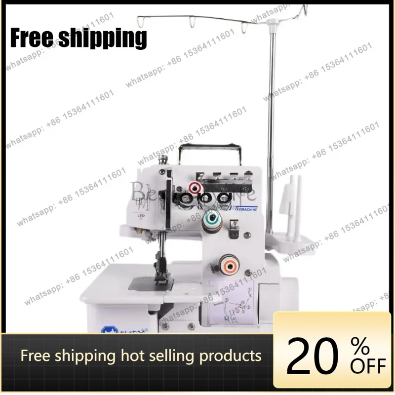 LX  household small electric desktop neckline cuff hem double needle machine can eat thick sewing