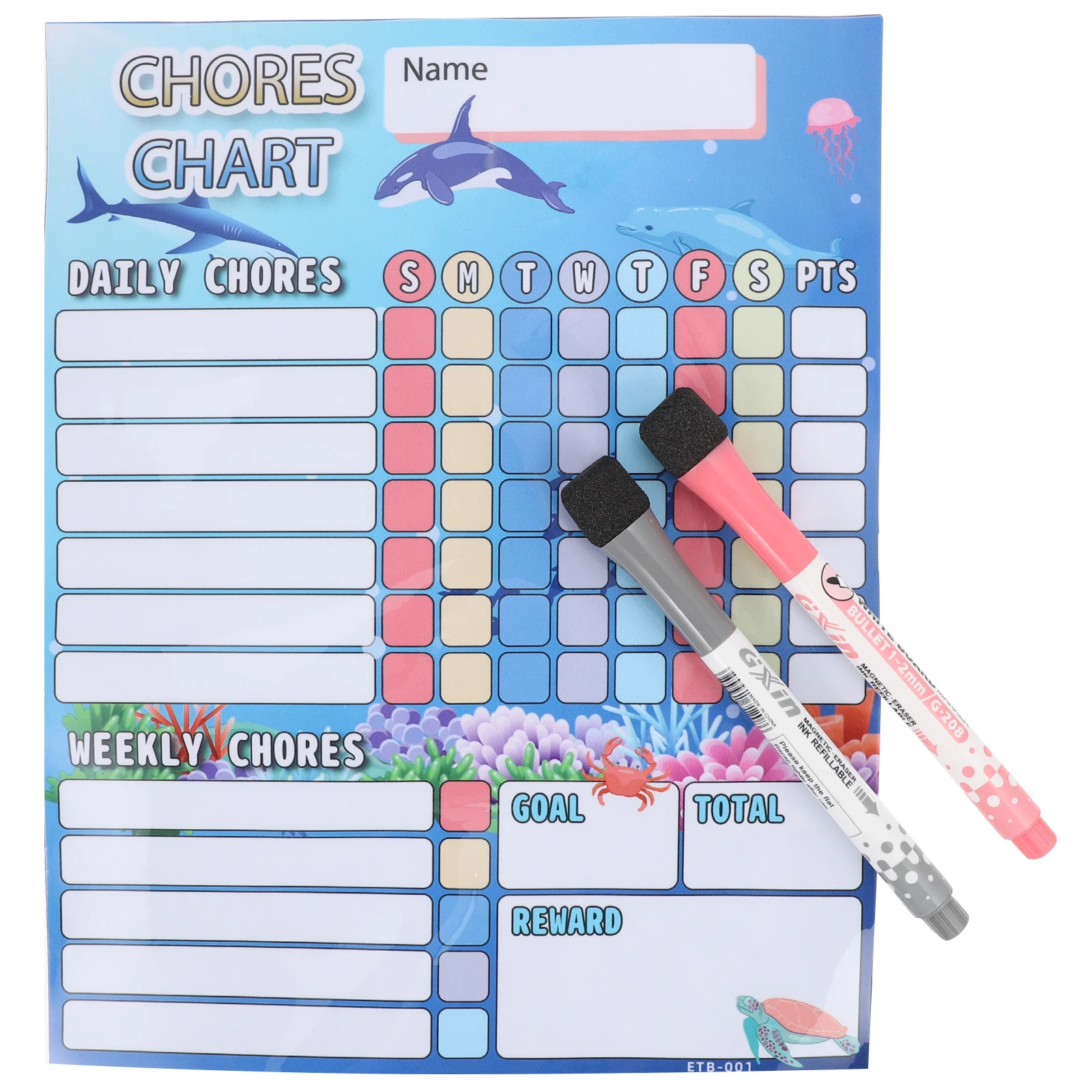 

Kids Weekly Planner Board Fridge Household Calendar Star Shape Reward Chart Child Family Chores Tracker Motivational Tool Parent