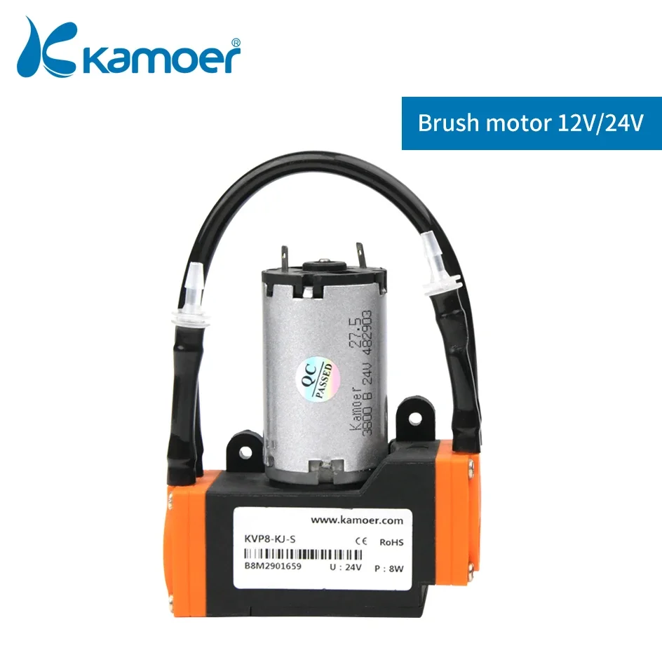

Kamoer 58Lmin KVP8 Микродиафрагменный вакуумный насос 12 В 24 В Щеточный двигатель Высокое отрицательное давление Всасывающий насос 0,082 МПа Воздушный насос