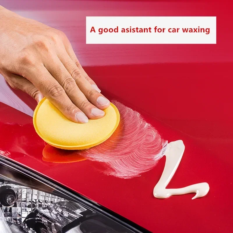 12Pcs Round Car Waxing Polish Wax Foam Sponge High Density Applicator Pads Cleaning Sponge Auto Detail Washing Car Cleaning Tool