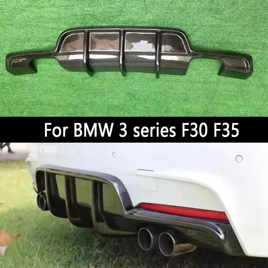 Für BMW 3er F30 F35 Carbon Fiber Zurück lip Auto Hinten Stoßstange Diffusor Hinten Splitter Spoiler Zurück lip body kit Auto Teile