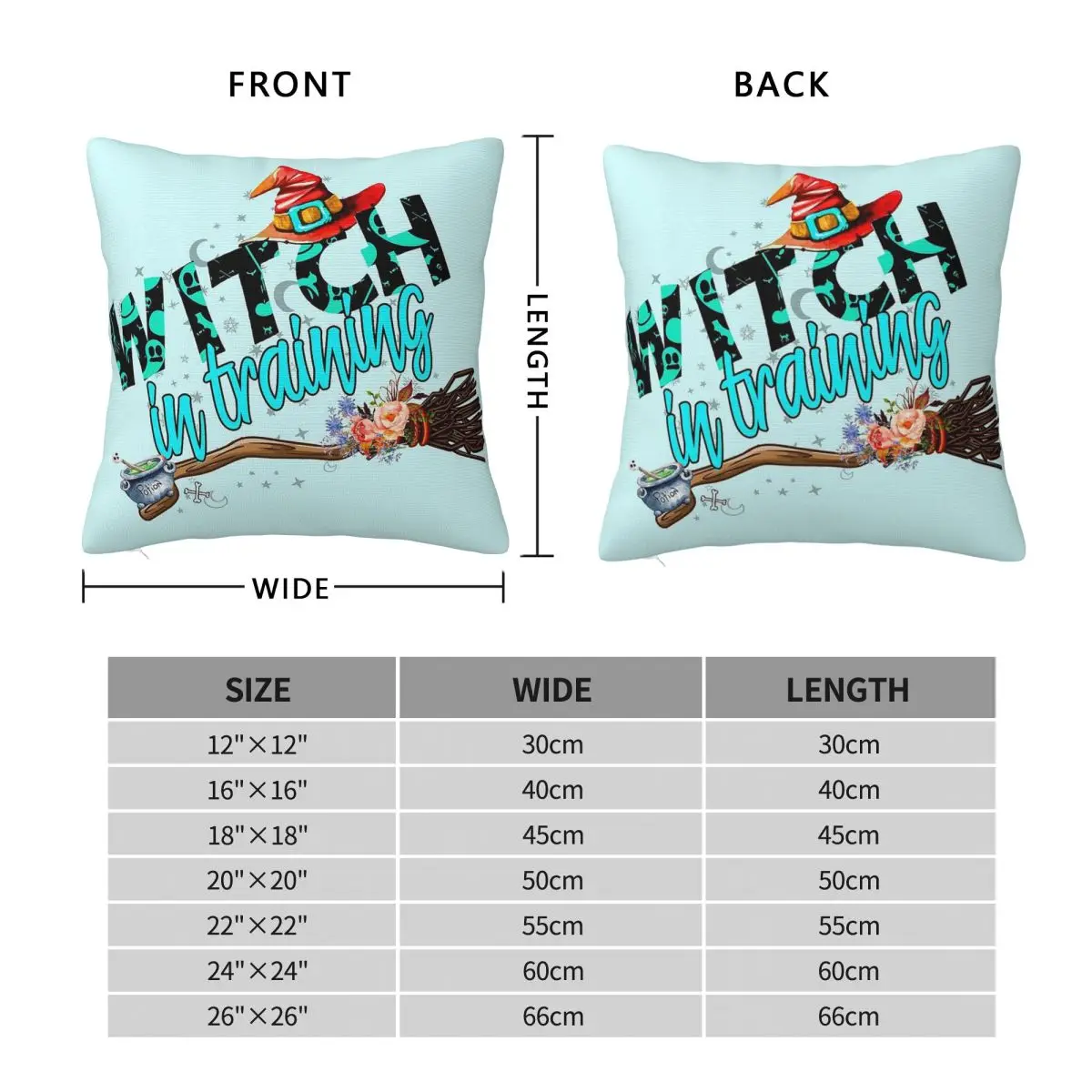 Witch In Training Michelle Robinson Pillowcase Polyester Linen Velvet Creative Zip Decor Sofa Seater Cushion Cover 45x45