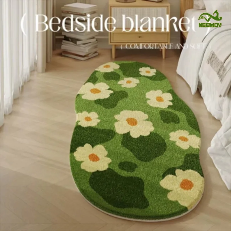 Grassland Carpet Bedroom Bedside Blanket Long Strip Imitation Cashmere Warm Underfloor Mat Sofa Table Light Luxury Non Slip