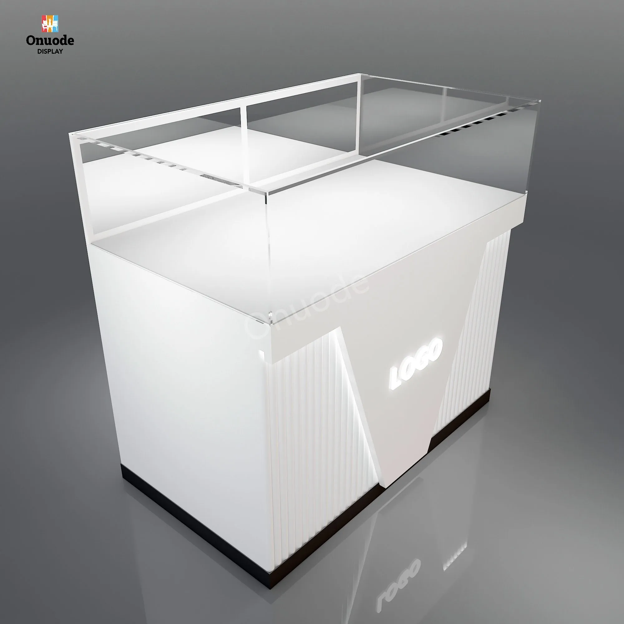 Custom.Luxury Jewelry  Display Custom Glass Display Cabinet with Led Lighting for Jewelry Showroom & Jewelry Store