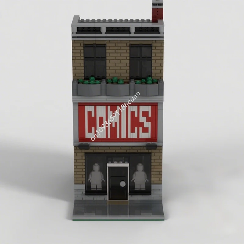 979pcs MOC Modular Comicbook Store Building Model blocks idea Education Assemble Birthday toys Christmas gifts