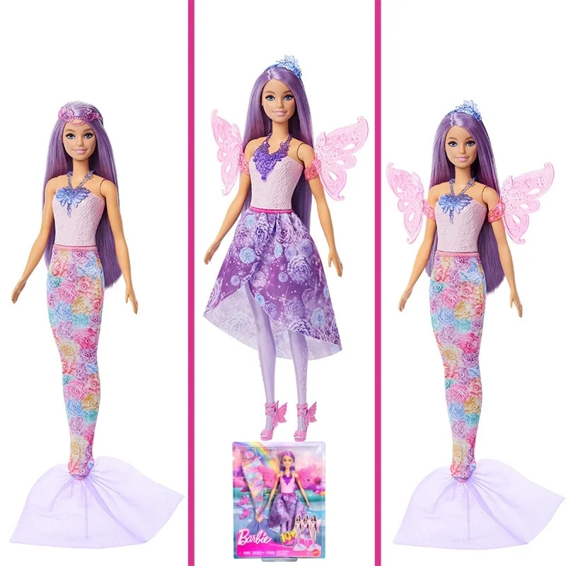ชุดตุ๊กตาบาร์บี้ต้นฉบับขนาด 30 ซม. ชุดเจ้าหญิง ของเล่นแต่งตัวเด็ก ชุดแฟนตาซี ซีรีส์เทพนิยาย นางเงือก ของขวัญสำหรับเด็กผู้หญิง