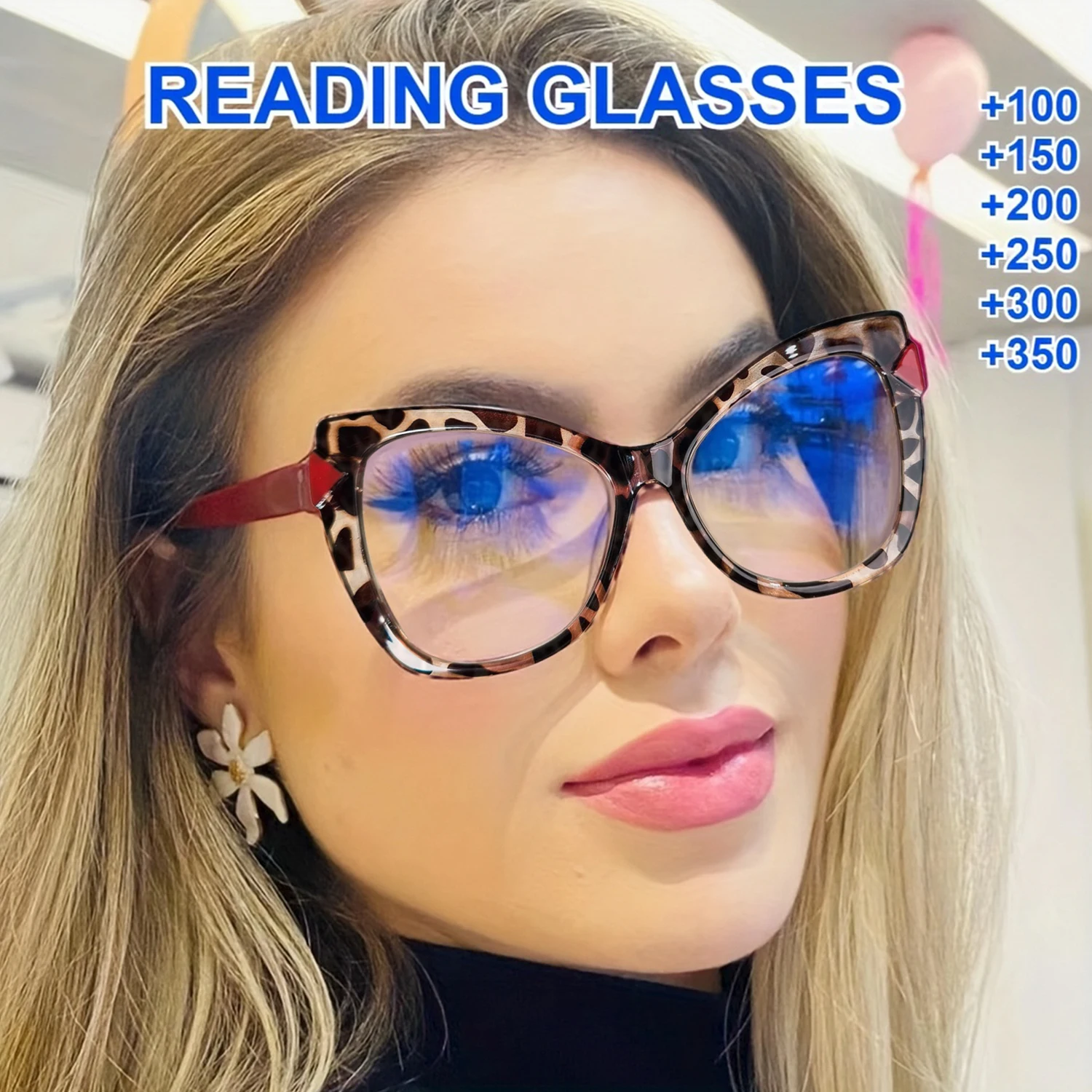 Women Women Leopard Cat‑Eye Reading Glasses Fashion Glasses Spring Hinge Stylish Readers Anti Blue Light Eyewear Comfort Eyeglasses - Aliexpress Deal
