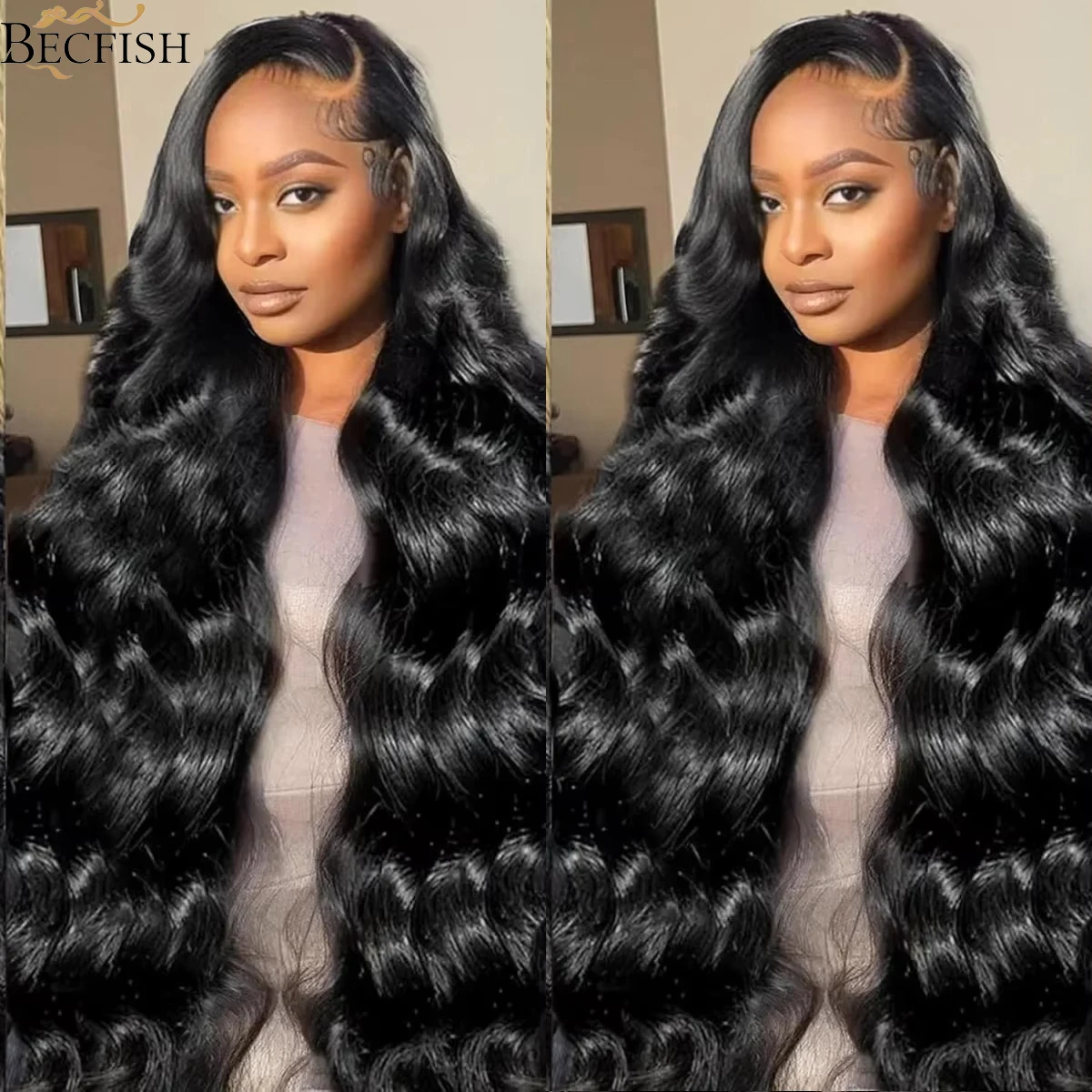 100% brasiliano Remy capelli umani onda del corpo 13x4 13x6 parrucca anteriore in pizzo trasparente parrucche di capelli umani per le donne densità 200%