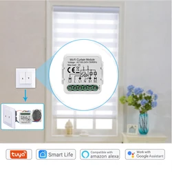 Tuya WiFi Smart Curtain Switch Module Connect Roller Blinds Shutter Electric Motor Work with Alexa Google Home Smart Life