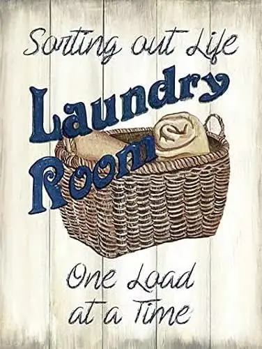 Laundry Room One Load At A Time Vintage Metal Tin Sign Laundry Room Bathroom Living Room Kitchen Home Art Wall Decor Plaque sign