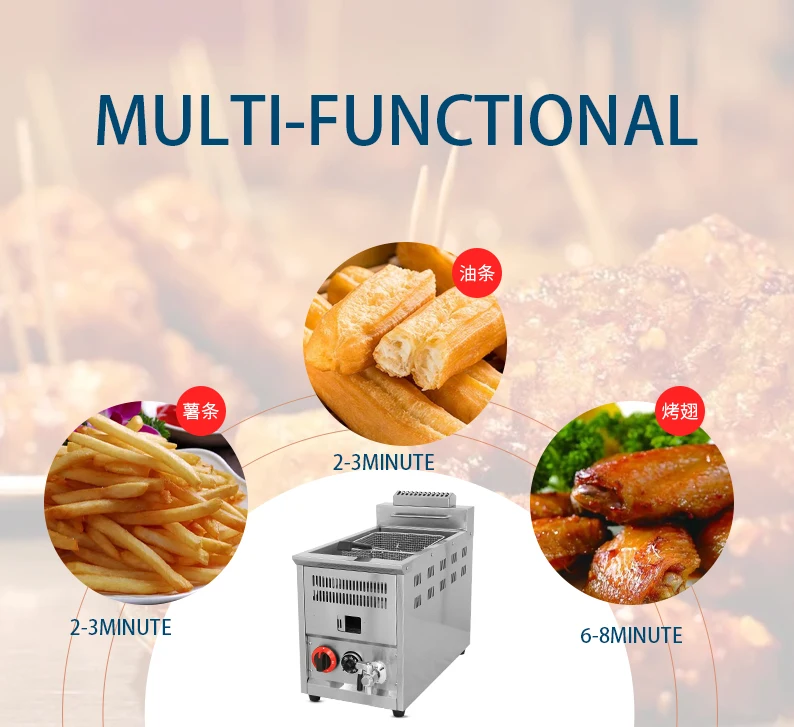 gas fryer commercial deep table restaurant equipment commercial fryer fried chicken chips Donuts Temperature Control fryer