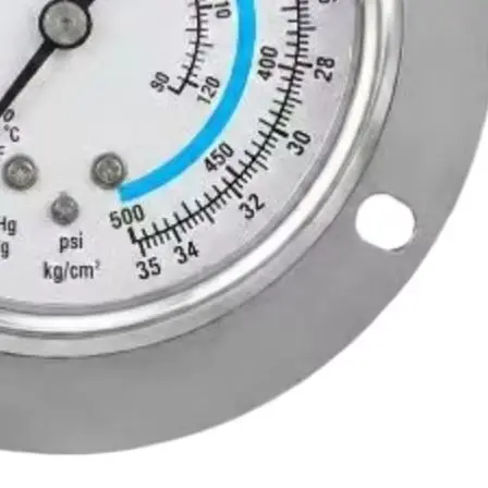 Y62 Coolant Pressure Gauge R410A Central Air Conditioning System High Accuracy Stainless Steel Metal 7/16 Inch Industrial Meter