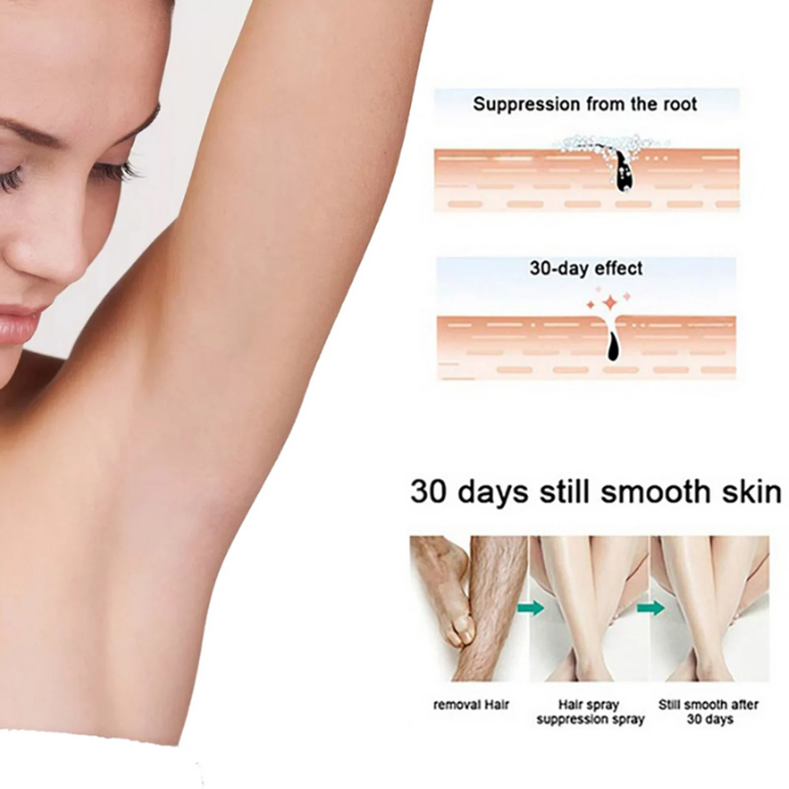 30ml spray de remoção de pêlos para homens spray de remoção de pêlos indolor axila removedor de pêlos suave refrescante creme de remoção rápida de pêlos