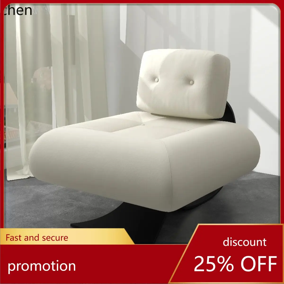 CZ Minimalist Single Sofa Chair, Leisure Chair, Recliner, Villa Living Room Home Chair