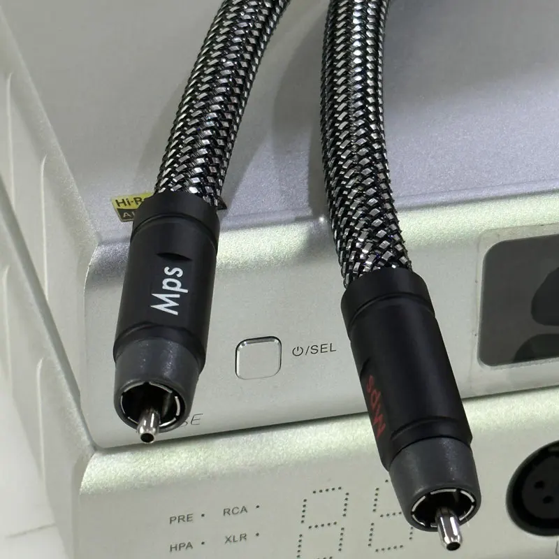 Kabel Audio HiFi MPS Arthur grafen miedziany wzmacniacz Audio z powłoką rodową złącze wtykowe RCA kabel sygnałowy