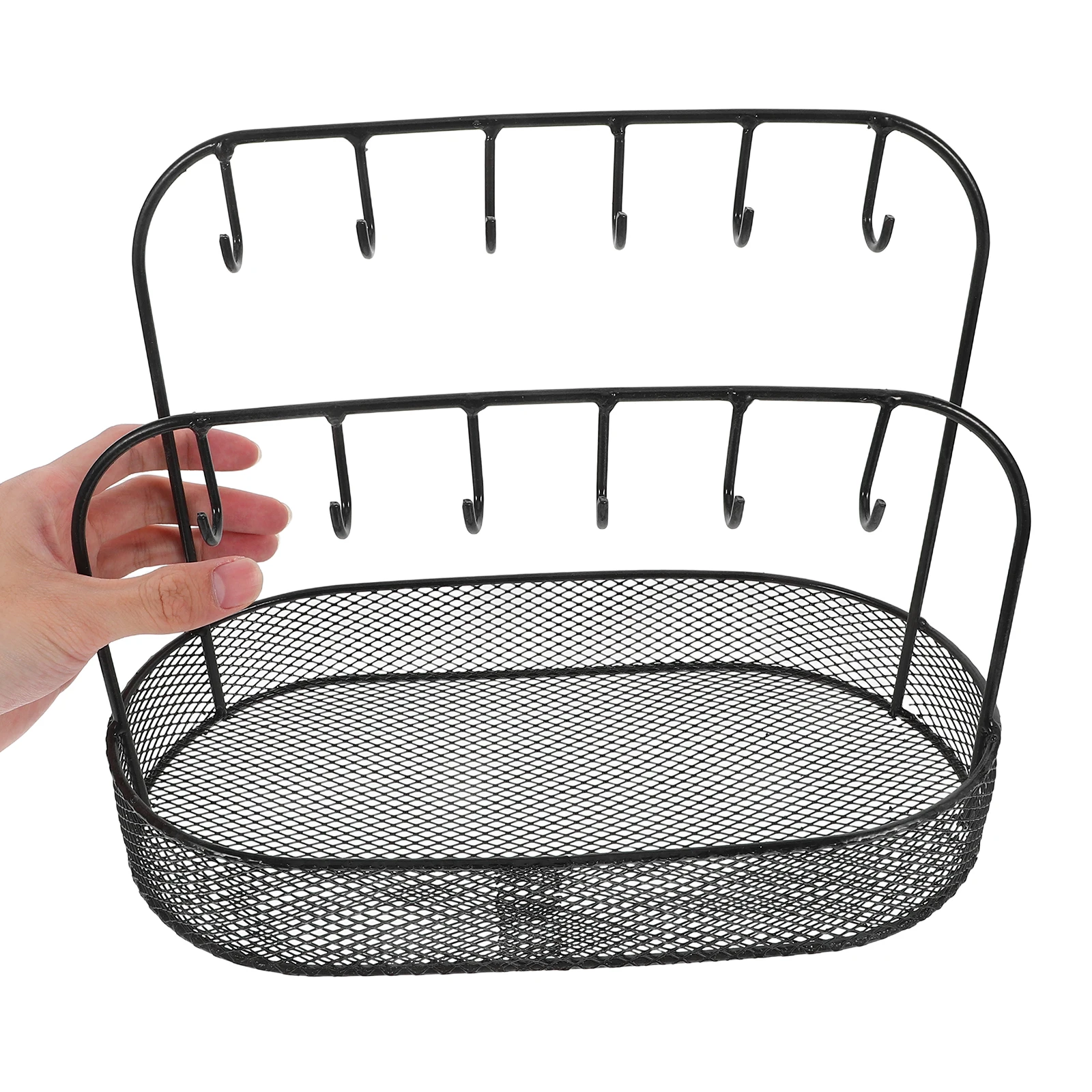 

2PCS Key Storage ganizer Strong Iron Desktop Basket Entryway Decoration Tabletop Holder for Keys Jewelry Cotton Swabs