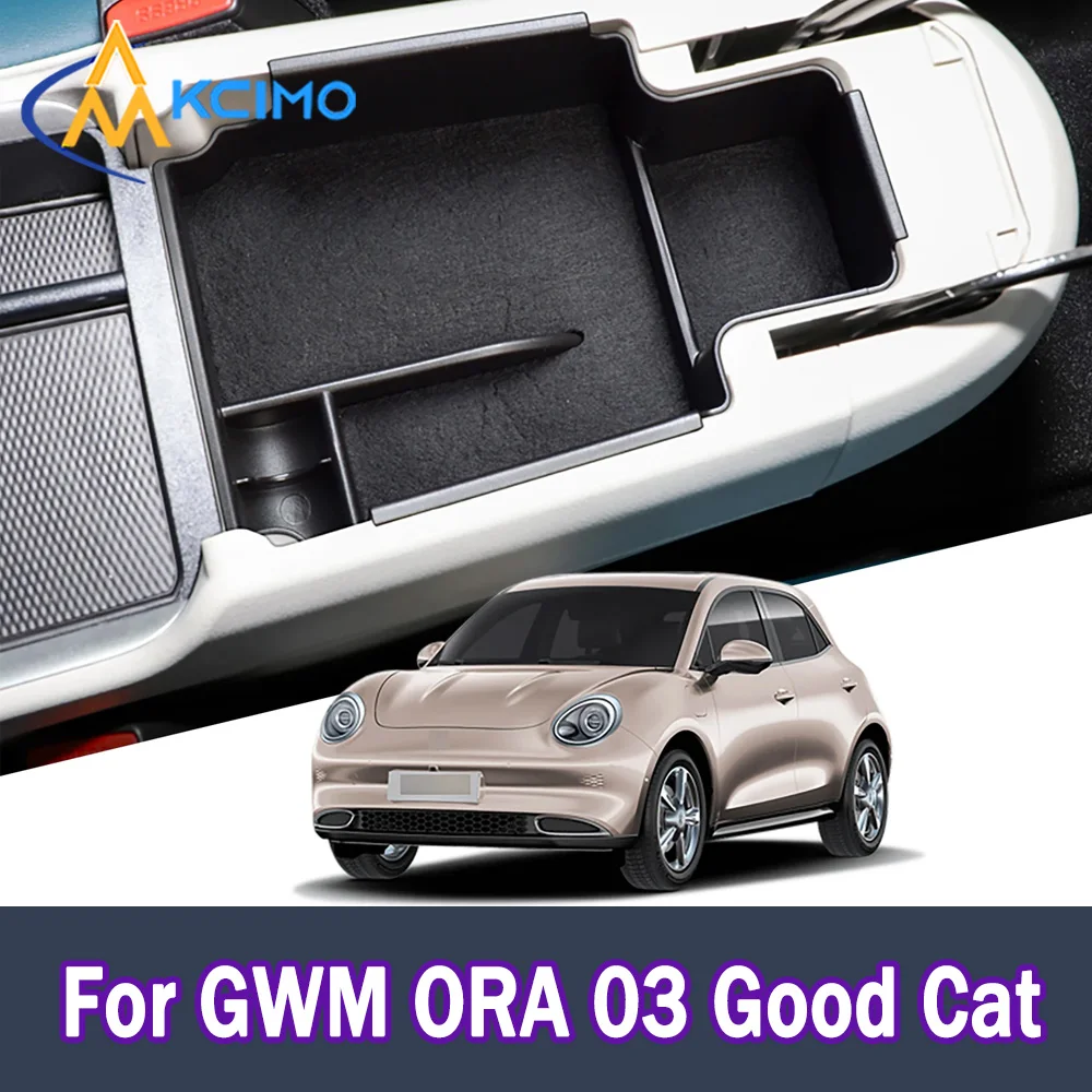 

Central Armrest Storage Box for GWM ORA 03 Good Cat Center Console Tray Interior Tidying Organizer Car Accessories