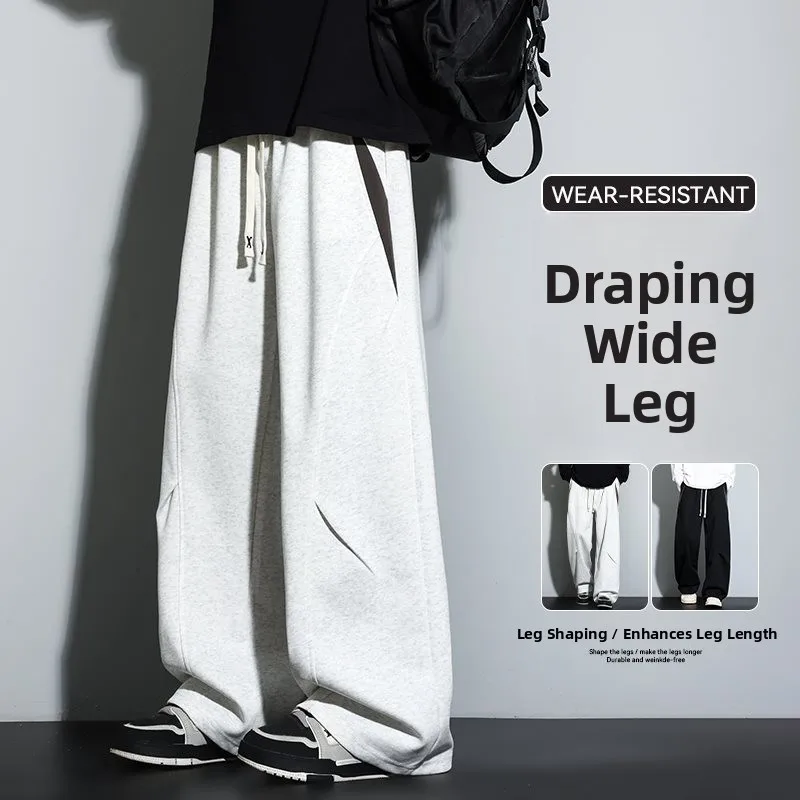 

Мужские спортивные брюки M8XL, весна-осень, 25 новых моделей, трикотажные, прямые, американского кроя, свободные, повседневные, с высокой талией, молодежные, Vitali