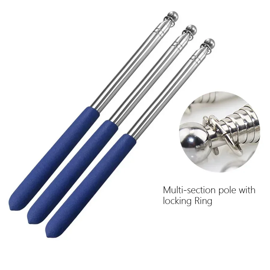 Stainless Steel Extendable Telescopic Pointer, Portable Pole Flag, Waving Flagpole, Teaching Classroom Pointe, 1.2 m