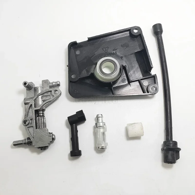 Oil Drive Pump Worm Gear Kit para motosserra chinês, Tampa Oil Filter Pipe, 4500 5800 45CC 52CC 58CC