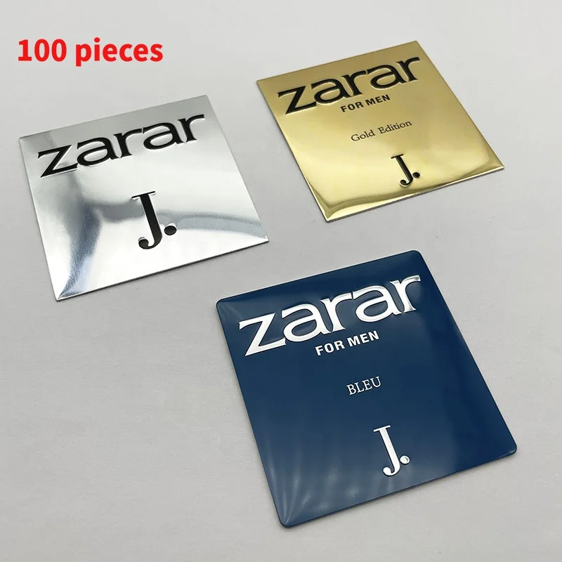 

10 0.Zhang.Custom.Customized waterproof and luxury fragrance packaging labels metal print logo perfume private labels