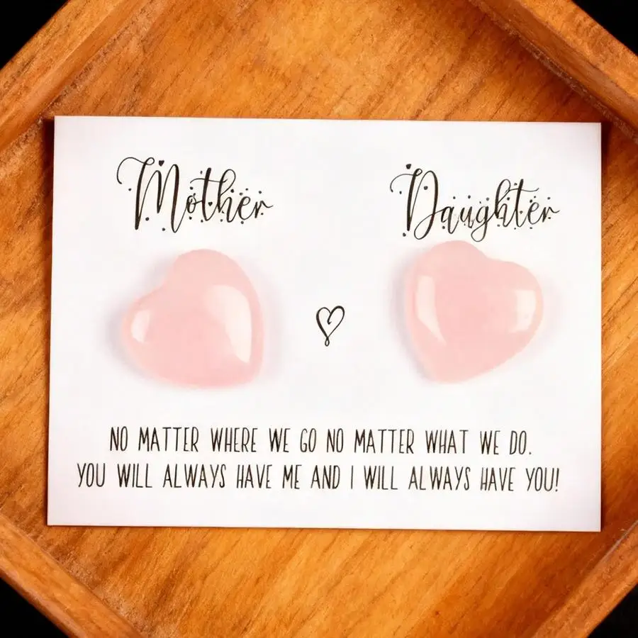 1/5/10/20/50/100pcs Mother-Daughter Pocket Hug Card, Heart-Shaped Acrylic Long Distance Connection Gift With Embrace Card Kit Fo