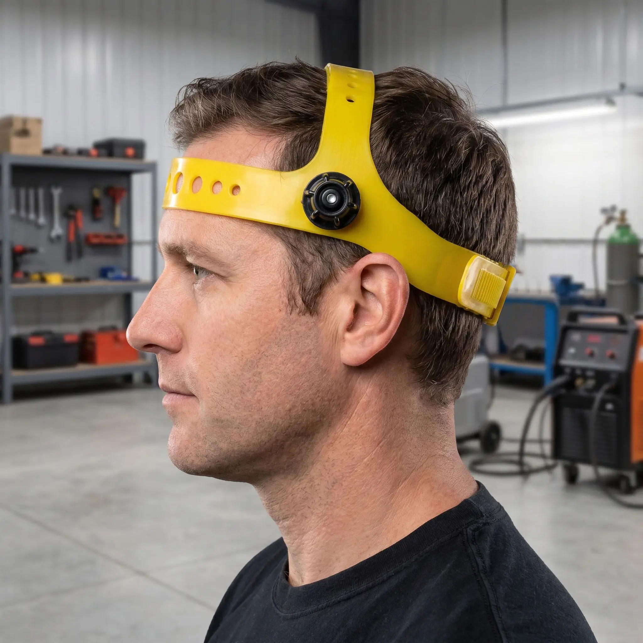Welding Headgear Adjustable Plastic Replacement Headband for Welder Safety Face Shields Stable Secure Fit Compatible