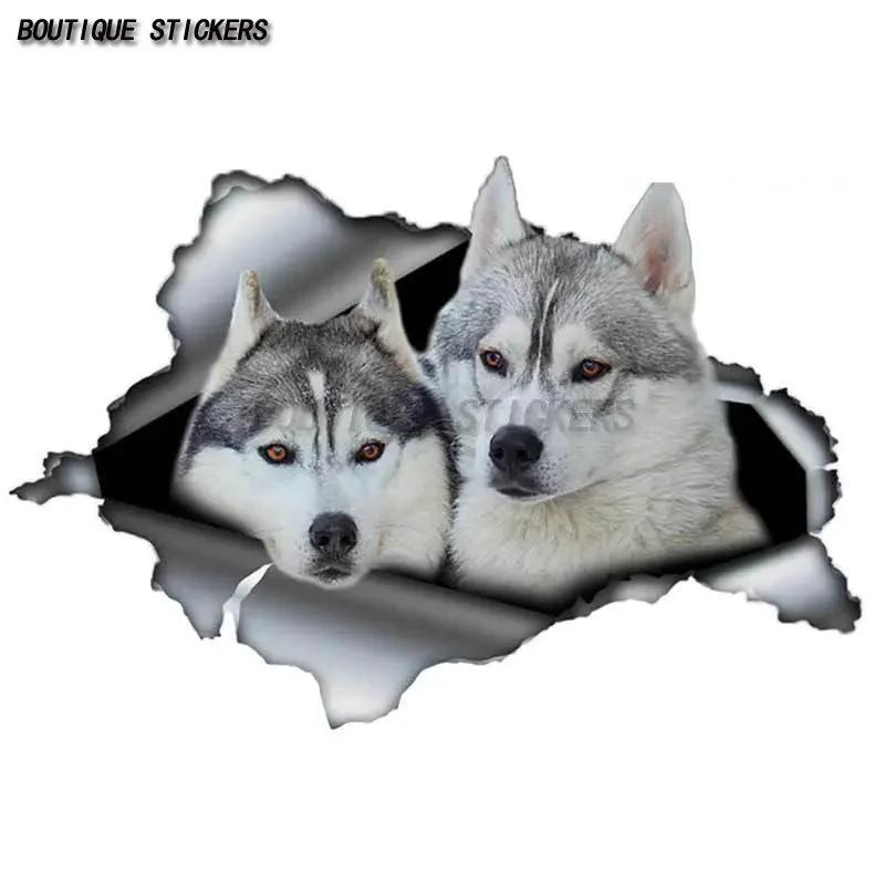 

Pet Dog Husky Car Sticker Waterproof Vinyl Sticker Animal Erha Car RV Truck Motorcycle Decoration Accessories