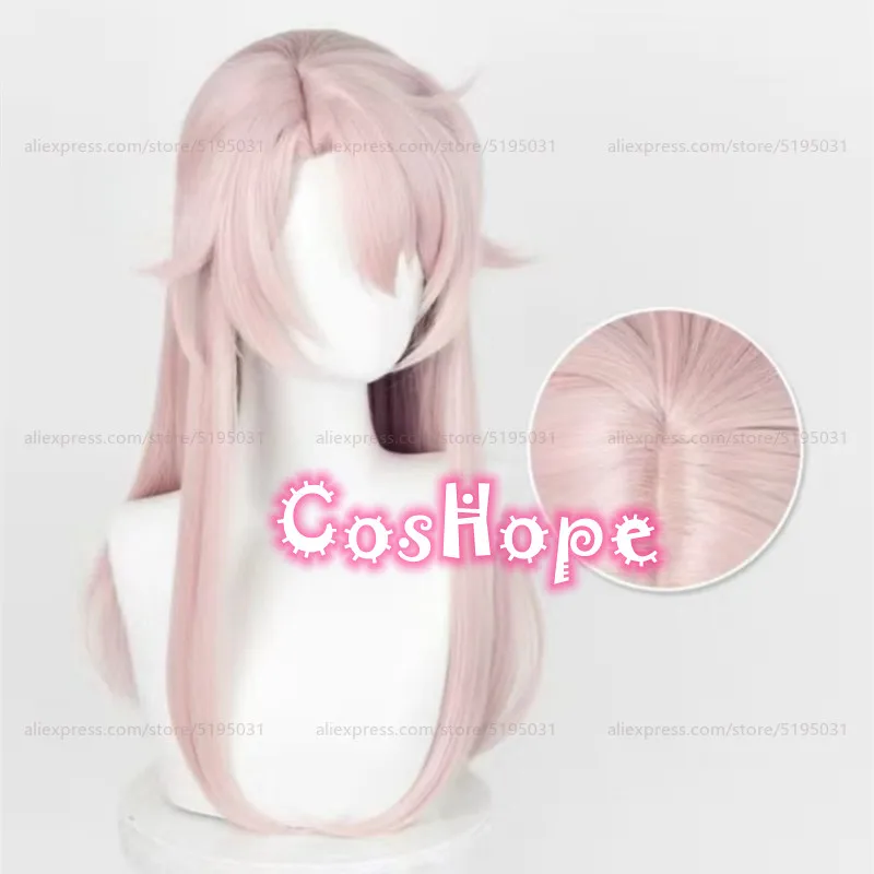 JIAO QIU parrucca Cosplay donna 68cm capelli lunghi parrucca sfumata rosa Cosplay Anime Cosplay parrucche sintetiche resistenti al calore