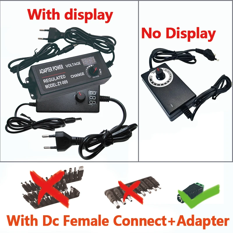 Power Supply Adapter AC DC 12V  3V 9V 12V 24V 36V 2A 3A 5A 10A Transformers 220V To 12V Adjustable Led Power Supply 12 24 V Volt