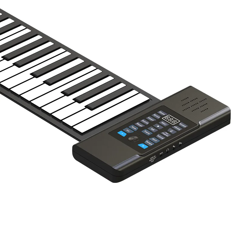 Portable 88 Keys Flexible Silicone ABS Portable Electronic Piano Kids Soft Keyboard Roll Up Piano view 4