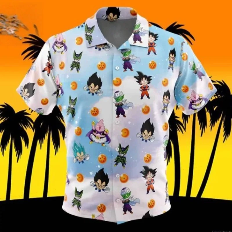 2026 Sommer Dragon Ball Erwachsenen Polo T-Shirt Anime Hawaiianischer Modetrend Atmungsaktiv Locker Vielseitig Lässig Sport Sommer Herren Oberteil