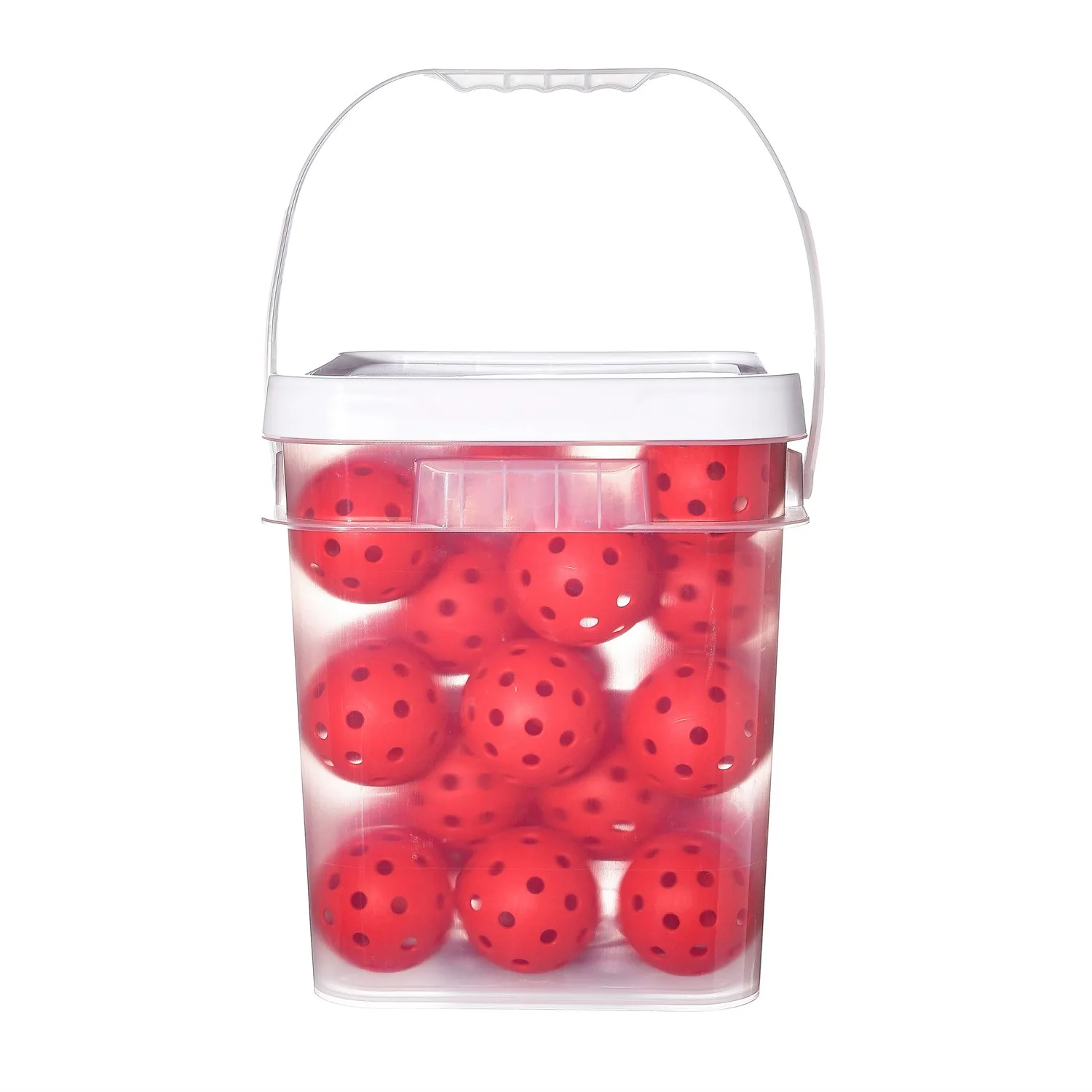 High Bounce Pickleball Ball with 40 Holes in Bucket Packaging for Outdoor Sports