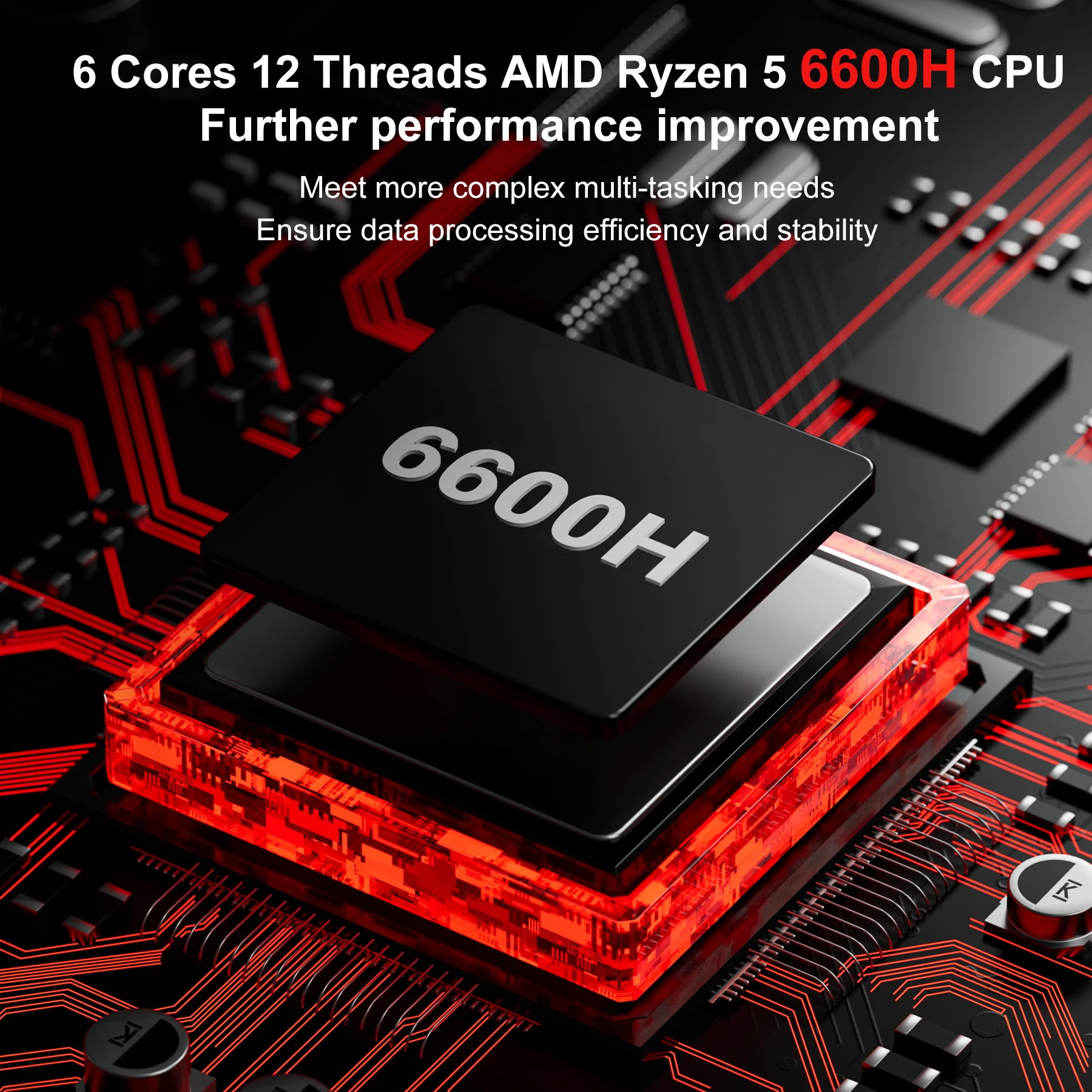 FIREBAT AM033 MINI-PC AMD Ryzen 5 6600H DDR5 16GB RAM 512GB 1TB SSD WIFI6 BT5.2 كمبيوتر محمول لسطح المكتب MINI-PC للألعاب 4K @ 60hz #2