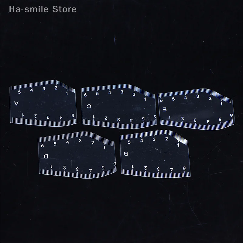 5 個ポータブルインスタント眉シェイパー描画眉毛デザイン定規ギフト耐久性のある眉整形ステンシル整形