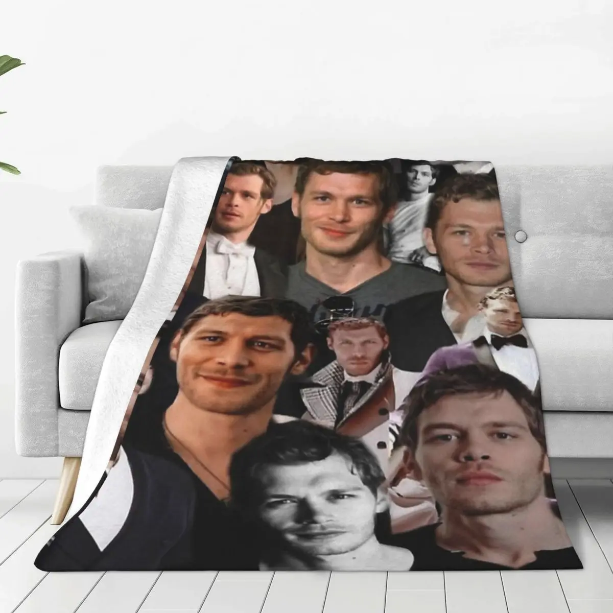 The Vampire Diaries Joseph Morgan Blankets Flannel Textile  Klaus Mikaelson Portable Thin Throw Blanket for Bedding Office Quilt