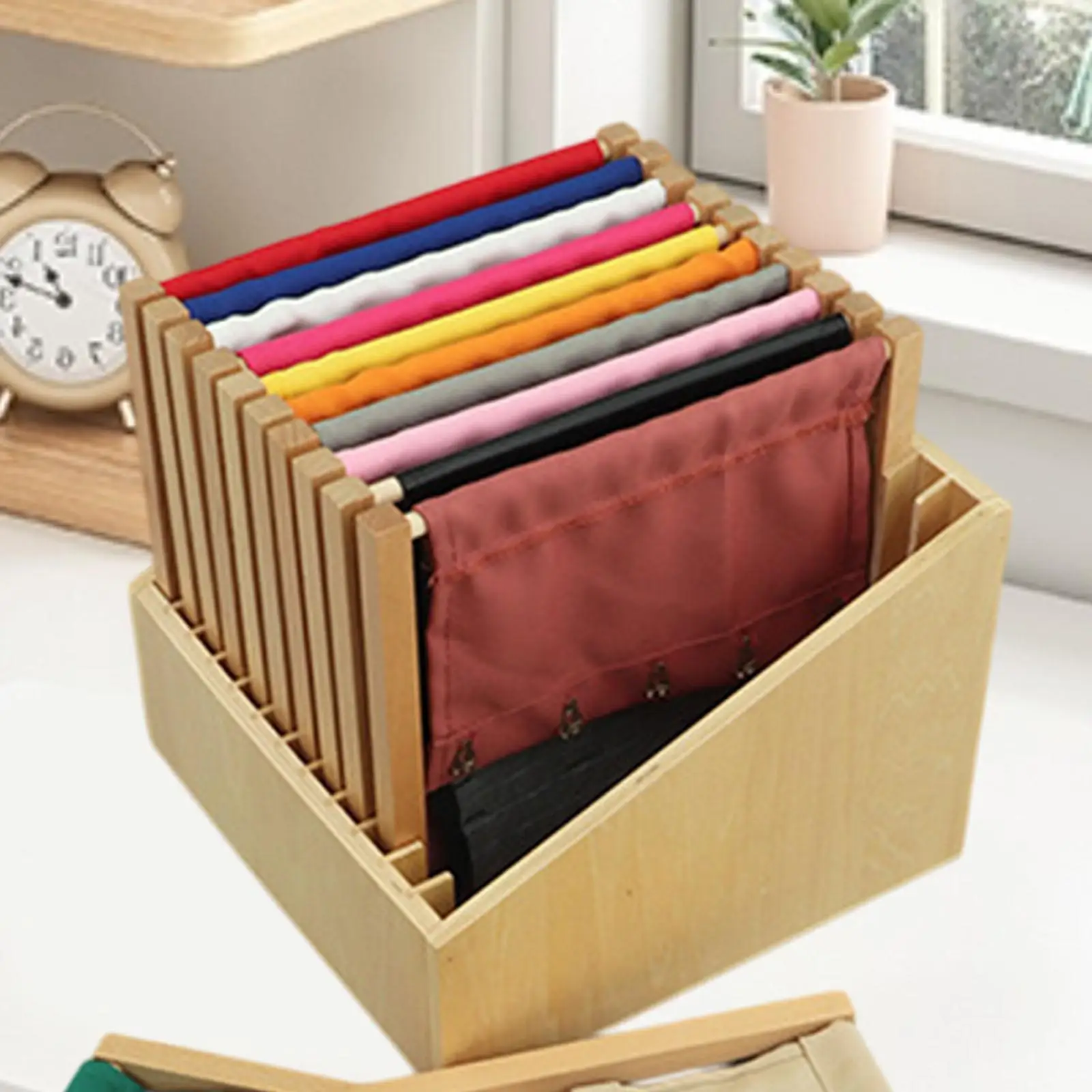 12 Compartment Learn to Dress Boards Storage Cabinet Funny Basic Life Skills Sensory Boards Organizer, for 3 4 5 6 Year Old