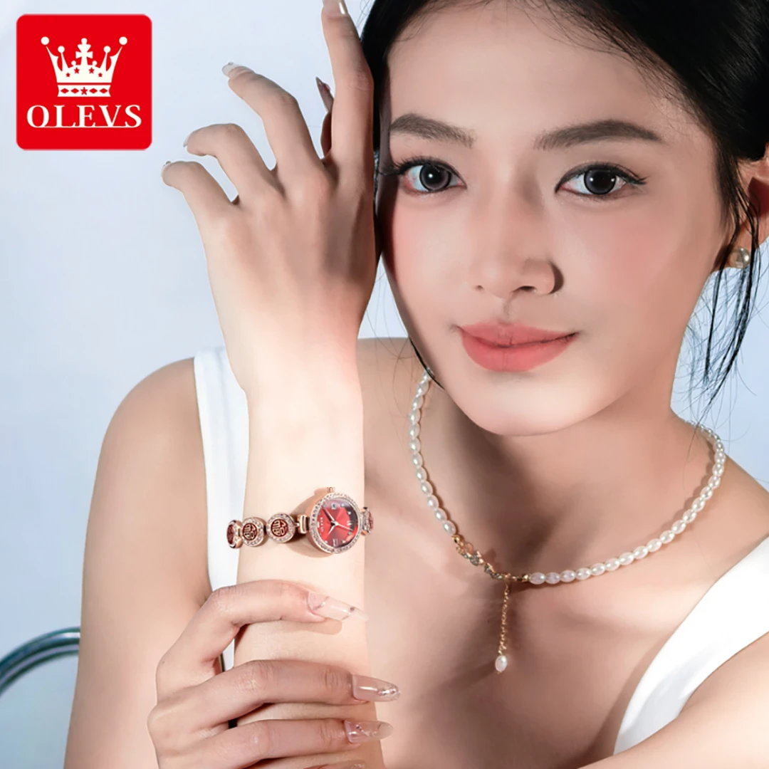 

OLEVS 5630, кварцевые модные часы, подарок, ремешок для часов из нержавеющей стали, наручные часы с круглым циферблатом и календарем