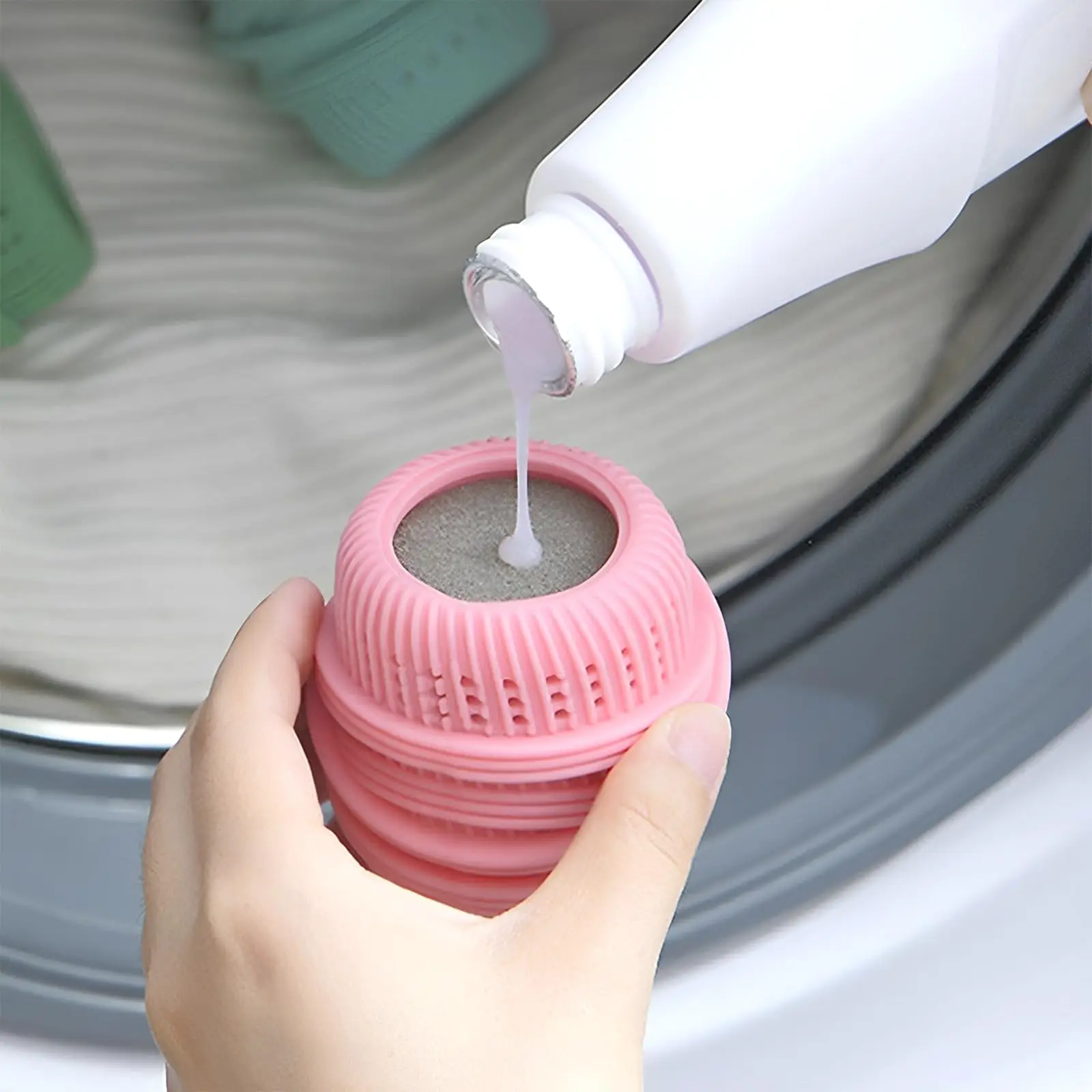 1Pc Washing Machine Laundry Ball, Fabric Softener Dispenser Ball, Laundry Softener Liquid Refillable Ball Cleaning Tool