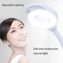 Adjustable Movable LED Floor Lamp Magnifying Salon Beauty Cold Light Desk Lamp Esthetician Magnifying Nail Art Tattoo Vertical