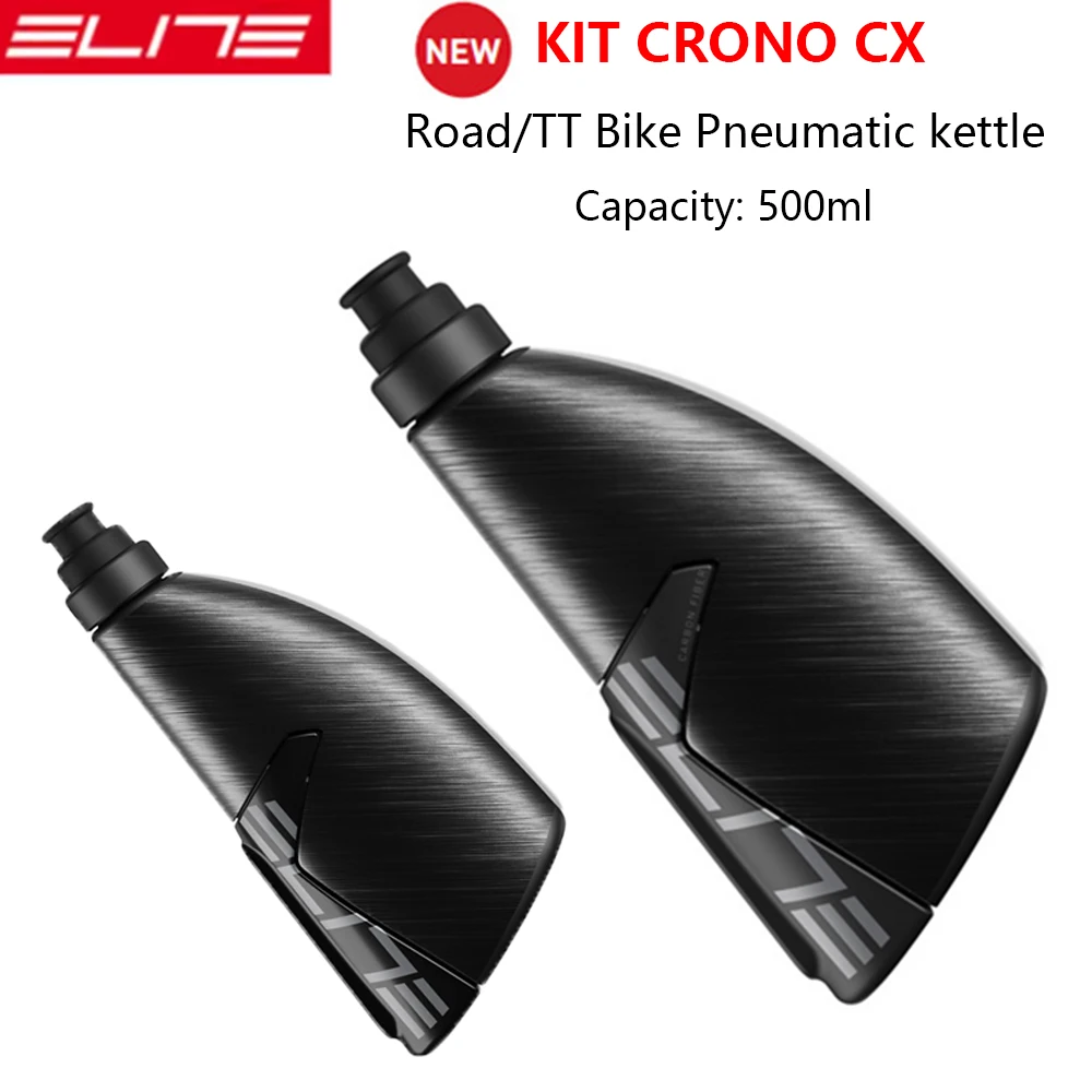 Kit ELITE CRONO CX para Bicicleta de Carretera, Ultraligero, para Ciclismo de Contrarreloj, con Soporte para Botella de Agua de Vidrio/Fibra de Carbono, Aerodinámico