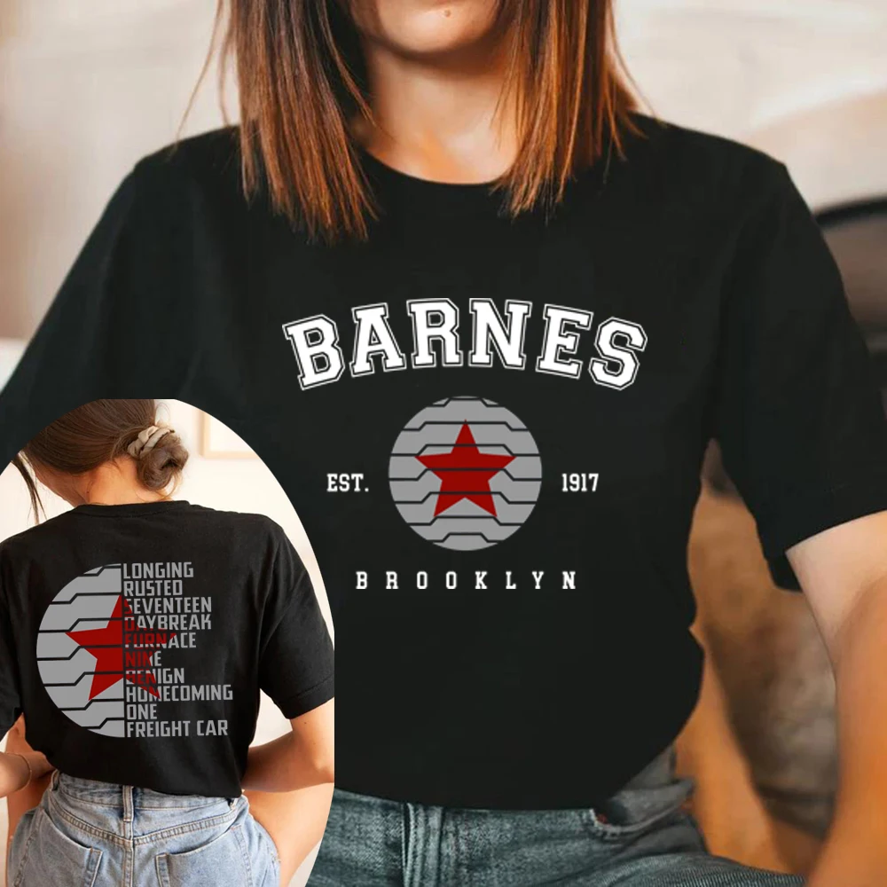 Bucky Barnes 1917 Shirt Winter Soldier Trigger Words T-shirt Superhero Tee Vintage Unisex T-shirts Short Sleeve Tshirt Fans Gift
