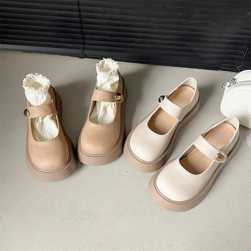 

Женские туфли на плоской подошве с круглым носком, Мэри Джейн, толстый каблук, ретро, студенческий стиль, без шнуровки, полиуретан, улучшенное весеннее новое поступление