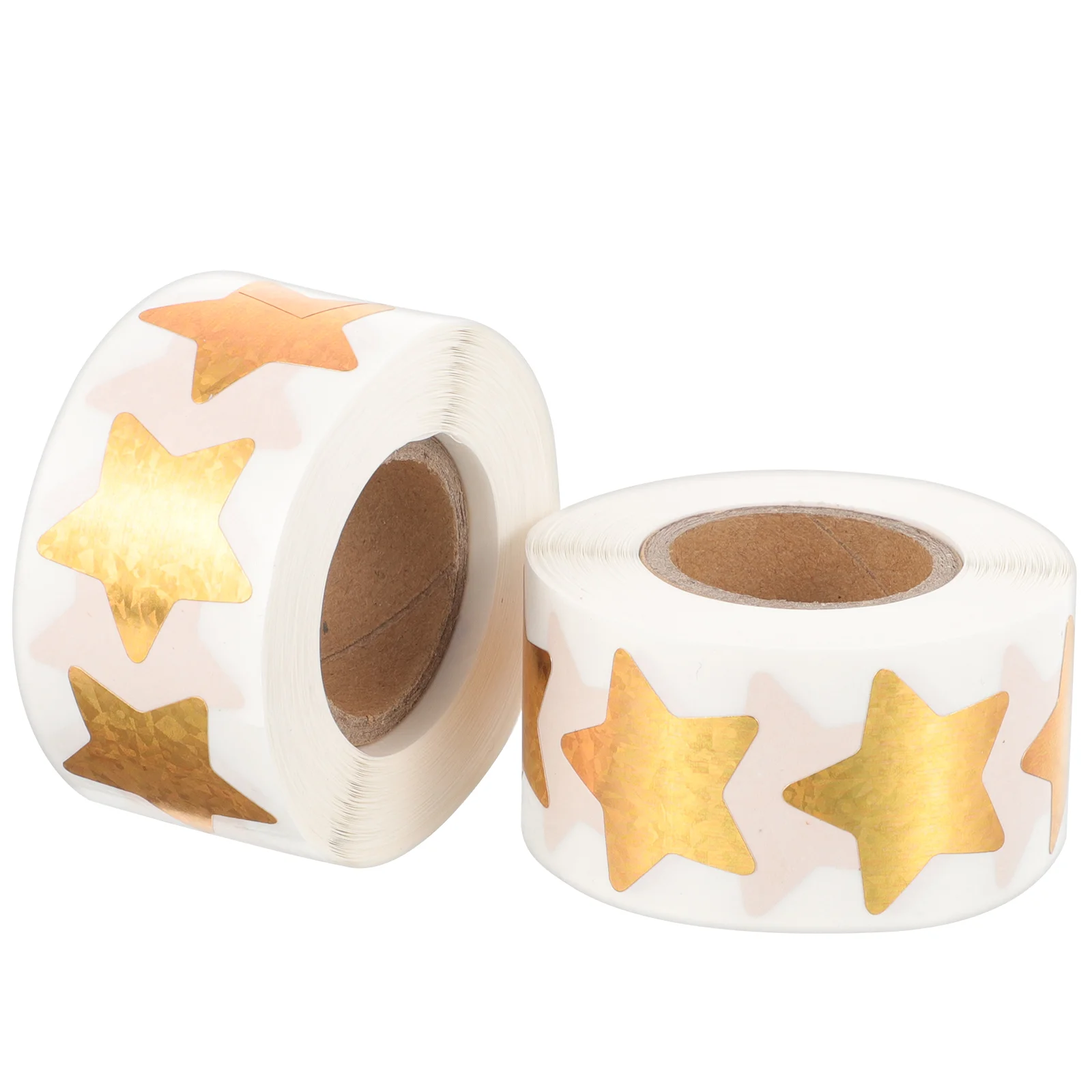 

2 Rolls Glitter Star Sticker Classroom Supplies Sparkle Stickers Gift Wrapping Prize Packaging Decorative Golden Child