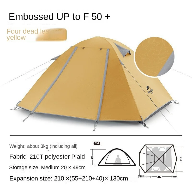 

Naturehike New P Series Camping Tent 2 3 4 Persons Ultralight Tent 210T Waterproof Family Tent Outdoor UPF50+ Travel Beach Tent