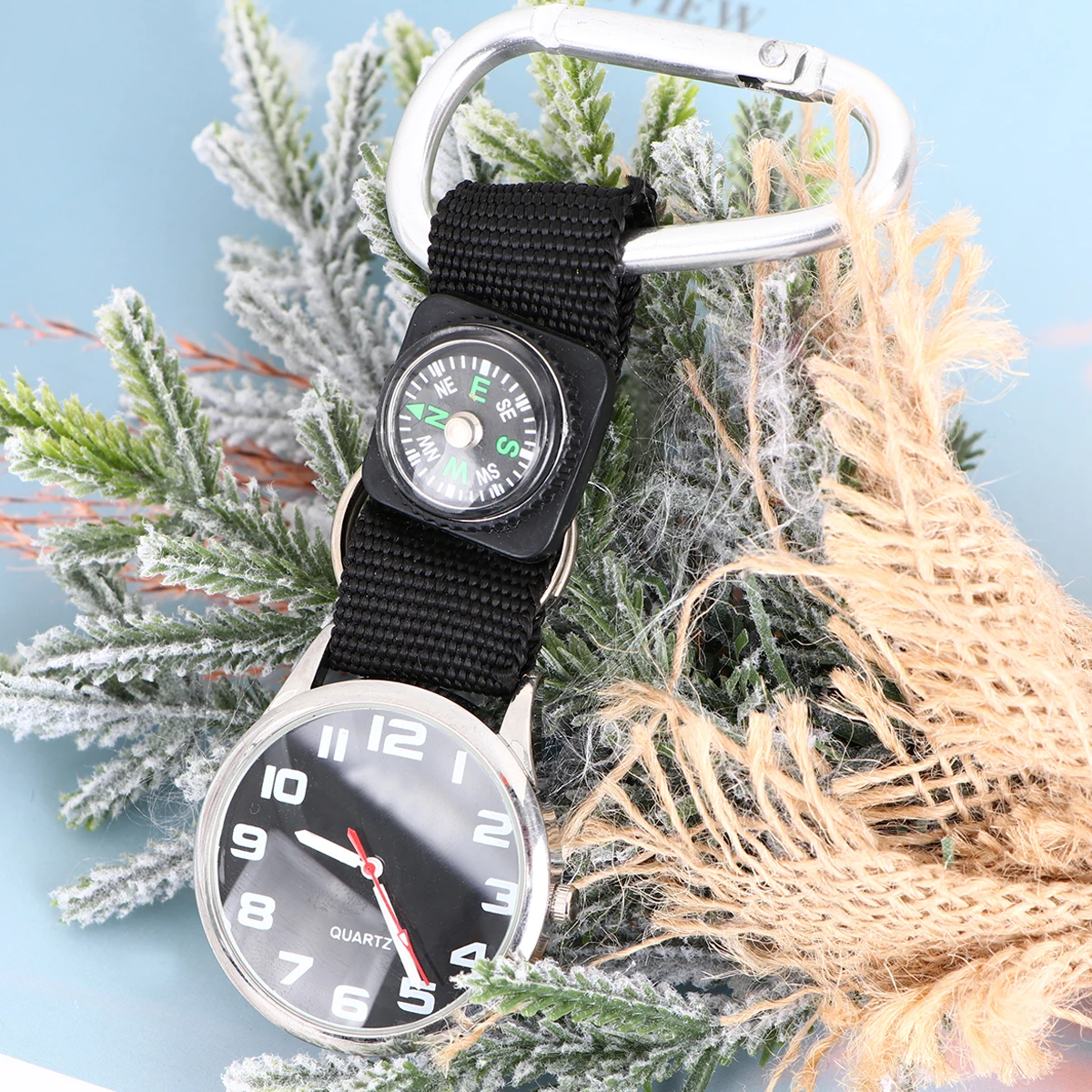 

Mountaineering Watch Glow Pointer Carabiner Nurse Pocket Watch For Outdoor Sports White Hospital Use Pocket