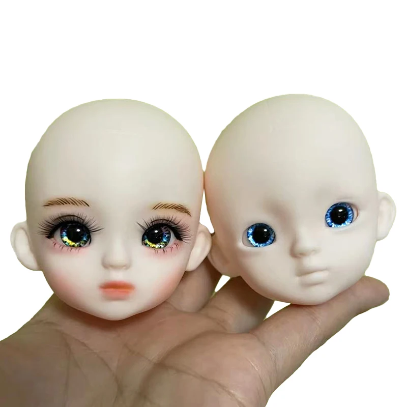 Fashion DIY Makeup 1/6 Bjd Doll Head Handmade 30cm Dolls Head with Eyes Accessories Kids Toy Girls Toy Gift