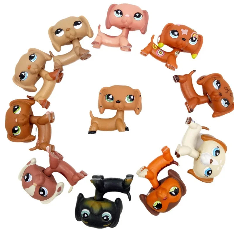 Littlest pet shop lps Toys Rare Dog Collection Cute DACHSHUND Old Original gen 3 Animal Figure Kids Christmas Gifts