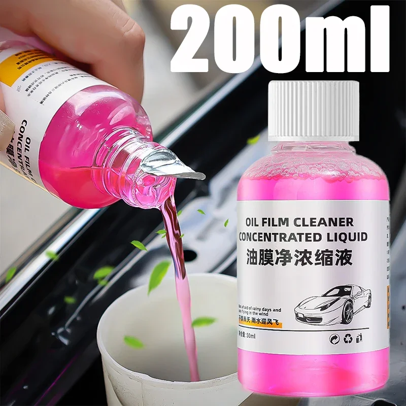 Car Glass Oil Film Remover Automotive Windshield Concentrated Cleaner Front Windscreen Glass Oil Film Cleaner for Car Cleaning